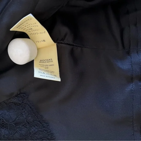 Rochas NEW made in France wool Blend Black Jacket, Size 40 (France)